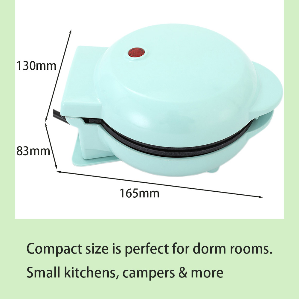 Sandwich Breakfast Mini Waffle Maker Non Stick Coating Surface Electric Personal Snack Maker