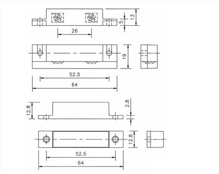 Windows And Doors Magnetic Door Contact Switch Roller Shutter Sensor CS-31
