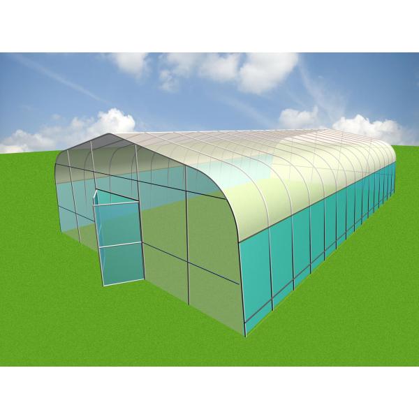 Shoulder Height 2.5m Agricultural Greenhouse 275gsm Zinc Coating Plastic Film Greenhouse