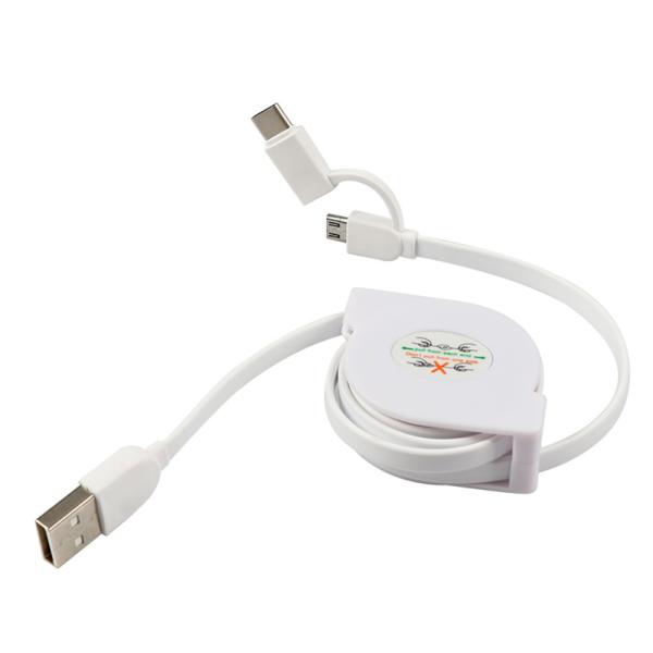 Super Heavy 2 In 1 High Speed USB Cable , 8 Pin Samrtphone USB Extension Wire