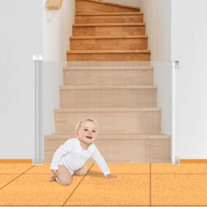 China Baby Safety Gate Retractable Door Extra Wide Child Pet Safety Stairs Gate wholesale