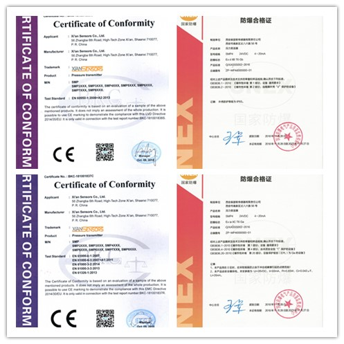 Tantalum Waterproof Pressure Sensor CE Certification 1 Year Warranty