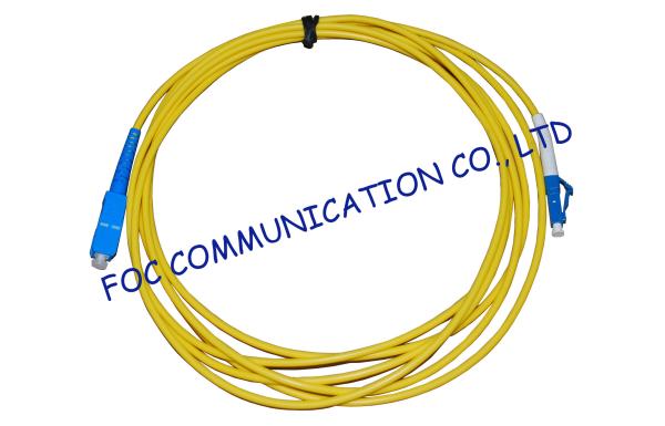 Quality Simplex Singlemode Fiber Optic Cable Patch Cord For FTTH Systems, Low Insertion Loss for sale