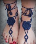 Crochet Barefoot, Nude shoes, Foot Jewelry, Beach Wedding, Sexy Anklet ,
