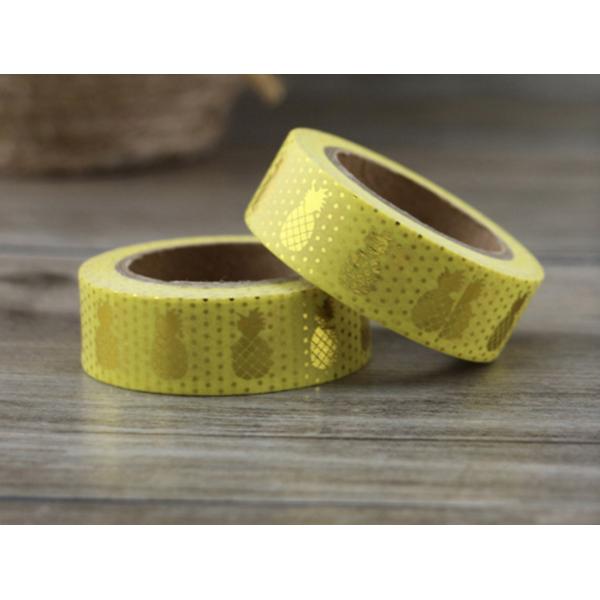Custom Printed Multi Colorful Stationery Decoration gold foil metallic foil washi paper tape