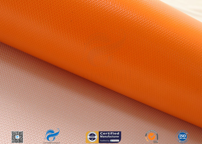 3732 Orange Fire Resistant Silicone Coated Fiberglass Fabric Glass Fiber Cloth