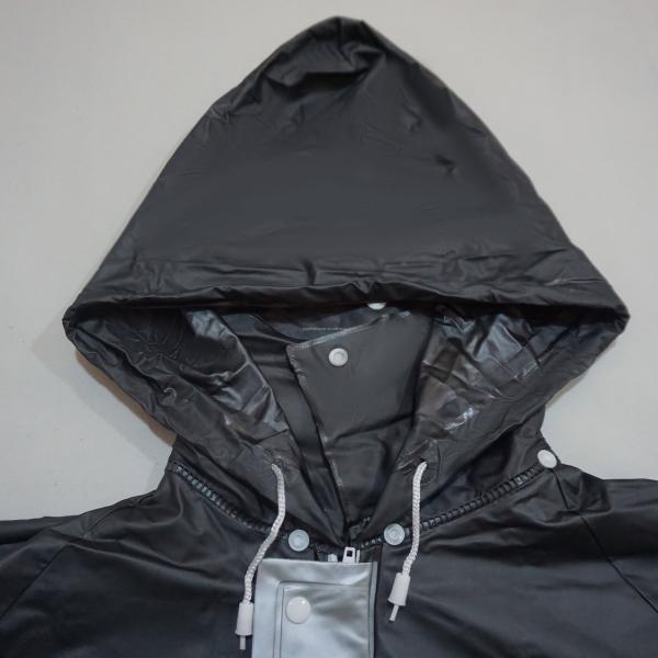 Silver Reflective Cycling Rain Jacket Coat Lightweight Breathable Reflective Raincoat With Hood