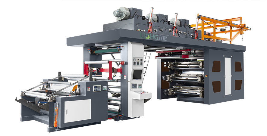 6color high speed Central drum type Paper bag flexographic printing machine