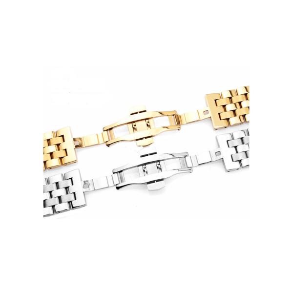 Super Luminous Stainless Steel Automatic Watch Sapphire Glass Silver / Gold / Rose