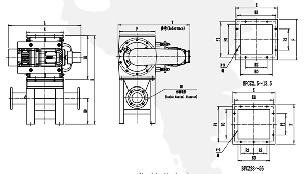 Bulk Solids Discharge Rotary Valve 1.5KW Vertical Feeding