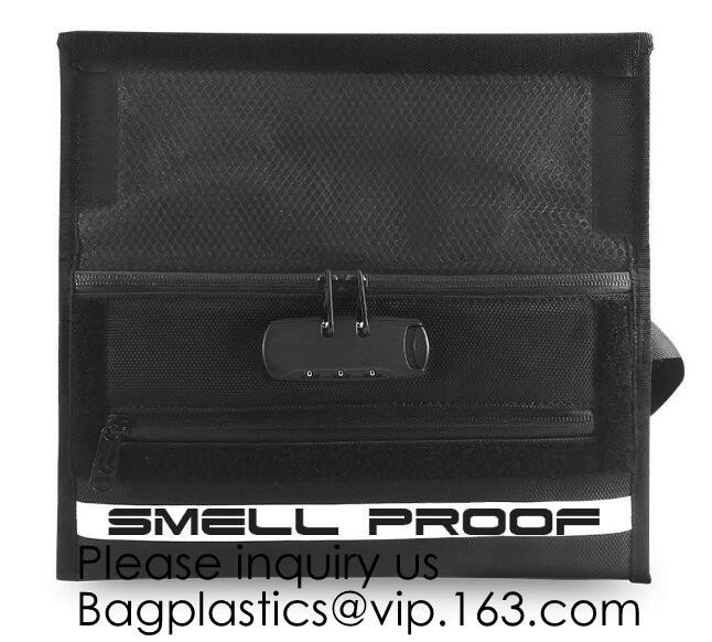 Travel Premium Odor Weed Pouch Smell Proof Bag Case With Mesh Divider Pockets Active Carbon Smell Proof Bag Water Repell