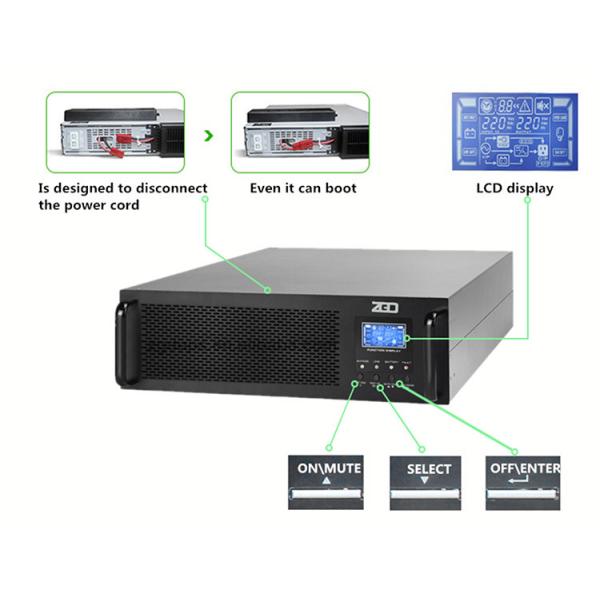 High Frequency 230VAC 6KVA Rack Mountable UPS With Snmp Card