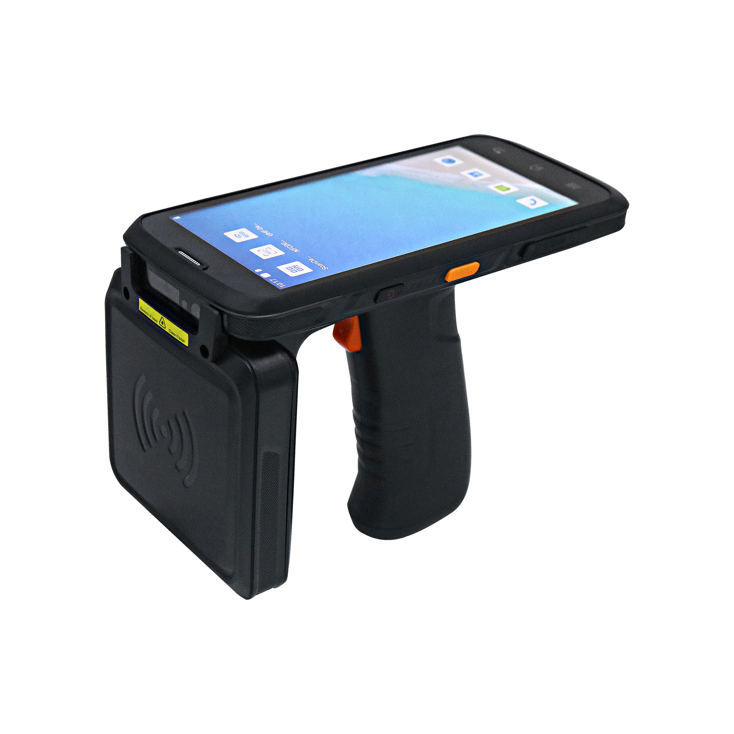 Black Handheld RFID PDA Reader UHF 860-960MHz For Inventory Management