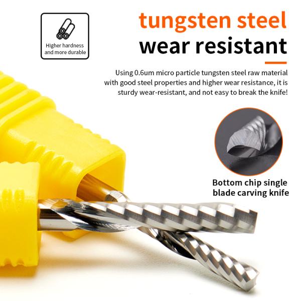 Solid Carbide Pvc Cutting Bit Acrylic Cutting High Performance End Mill