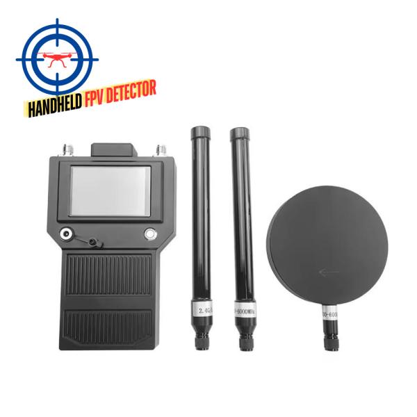 Quality Handheld 3000 Meters FPV DJI Drone Detector 400MHz 2.4GHz 5.2G 5.8G Portable Detection for sale