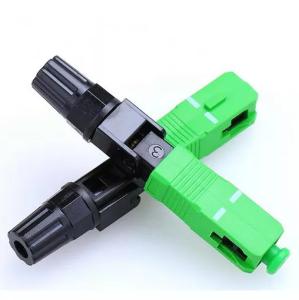 Telecom Networks FTTH 60dB Fiber Optic Connectors SC APC Fast Connector