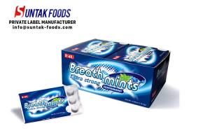 China Fresh Breath Sugar Free Chewy Candy , Round Peppermint Candy Tooth Friendly wholesale