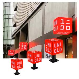 China Led Cubic box Cube LED 3D Video Logo Magic Cube Display Screen Rubik's Cube Screen Advertising Led Display wholesale