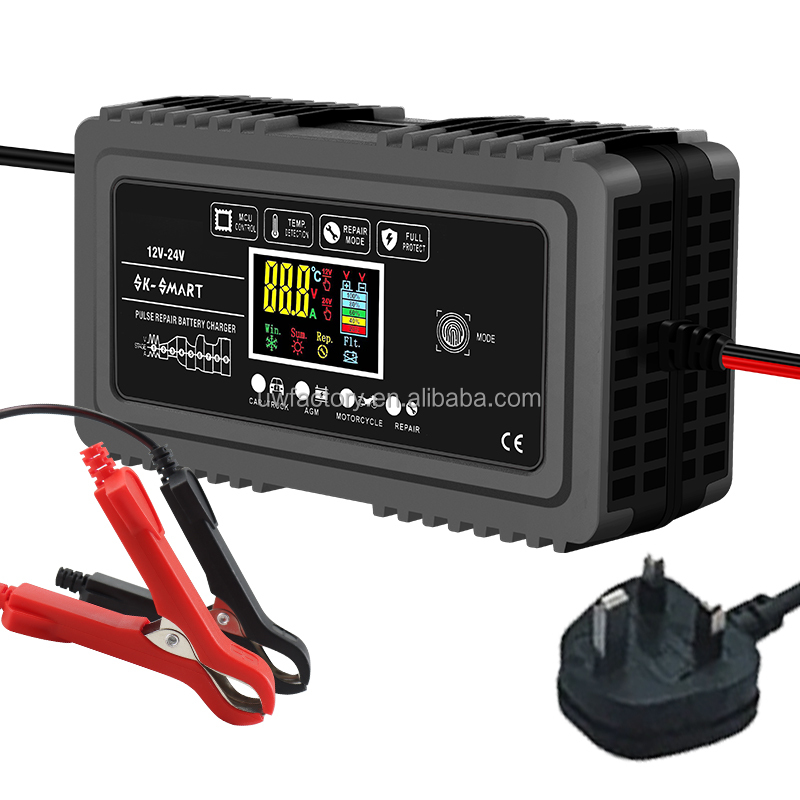 OEM/ODM Accepted 12V 24V 15A 8A Car Battery Charger And Jump Starter for Electric Marine Battery Motorcycle / Scooter