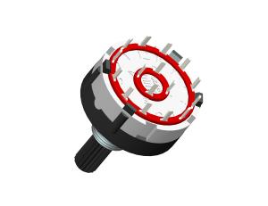 China 26mm Electronic Rotary Switch Multiple Positions For Channel Control on sale