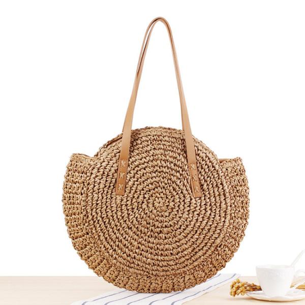 Quality Portable Net Crochet Handmade Straw Woven Bag for sale