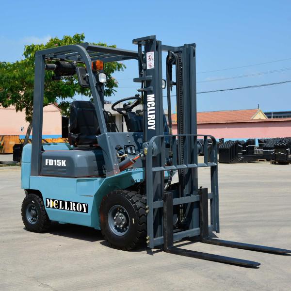 Quality 12V / 80Ah Battery Diesel Powered Forklift FD15 920mm Fork Size for sale