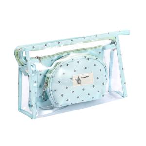 China Travel PVC Cosmetic Bag Zipper Seal Clear Makeup Bag Set wholesale