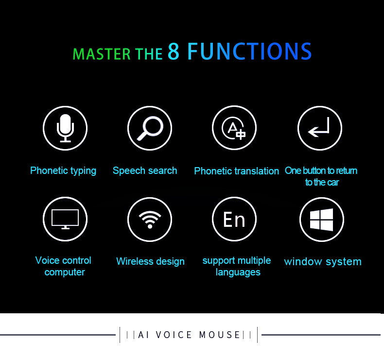 28 Languages Smart Ai Voice Mouse With Auto Fast Translate Function