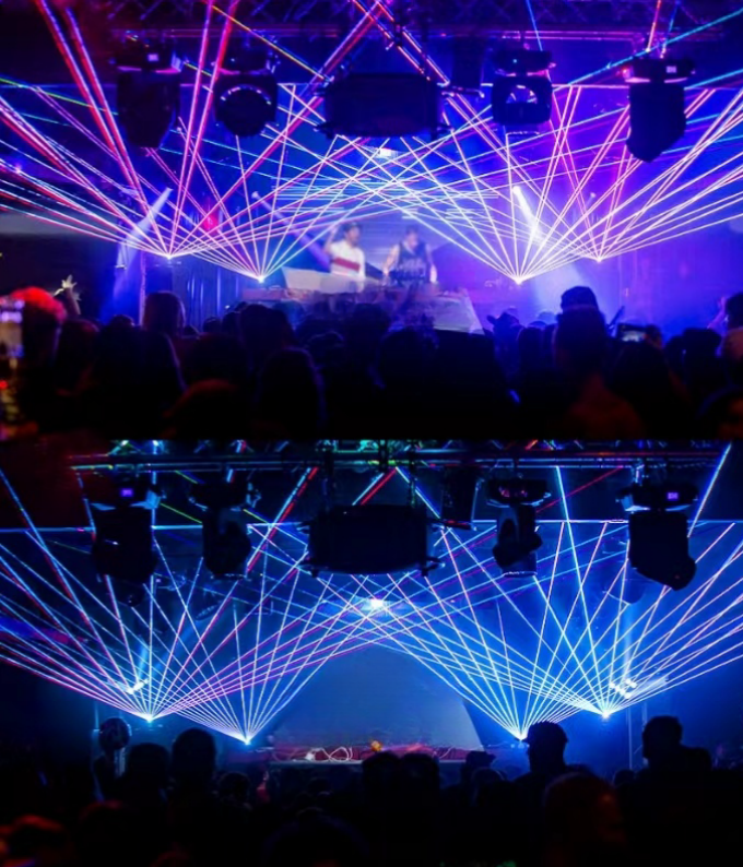 Lightweight 20W RGB Disco Laser Effect Light With Full Color Square Beam