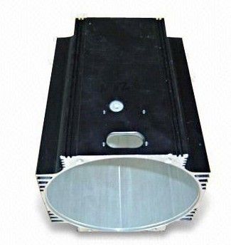 6063- T5 Silvery , Black Industrial Aluminium Profile Pneumatic / Motor Cylinder Shell