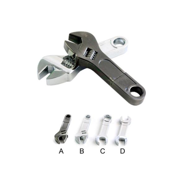 Engrave Logo Metal Usb Flash Drive Wrench Shape 1g - 256g Customized Capacity