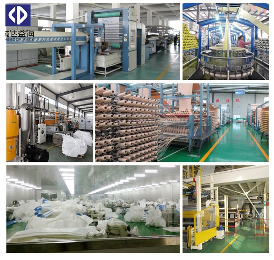 1000kg Bulk FIBC Bulk Bags Container Top Fill Spout Cross Corner Loop
