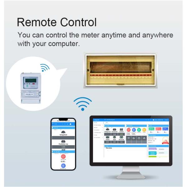 Wifi Prepaid Din Rail Power Meter 3 Phase Residential Meter Current Transformer