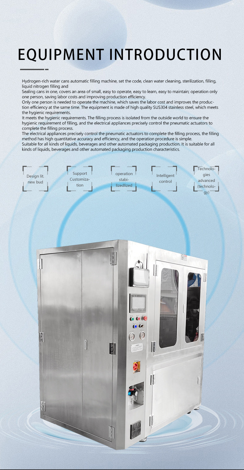 Hydrogen-rich Water Filling Machine 330ml - 1L Can Filling Machine VST-Q9