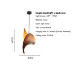 Veneer pendant light Nordic wooden hanging lamp replica design lamp(WH-AP-545)
