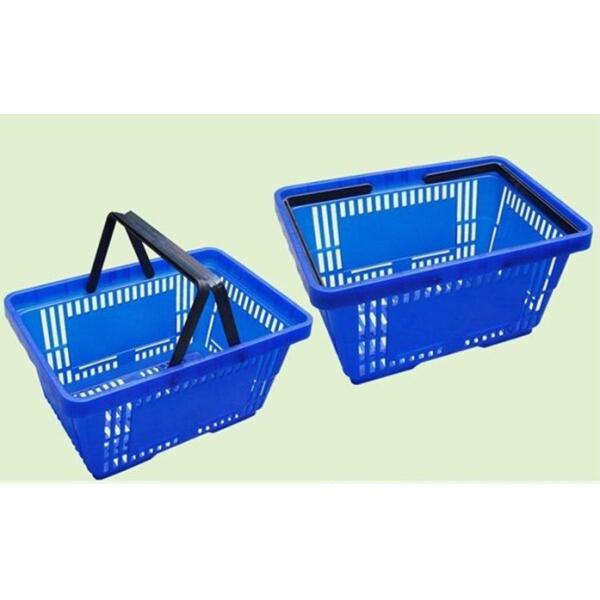 Custom Plastic Wire Shopping Baskets With Handles Printed Logo