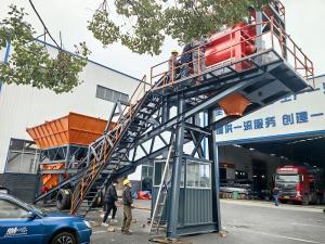Dry Mobile Concrete Batching Plant Portable Mini