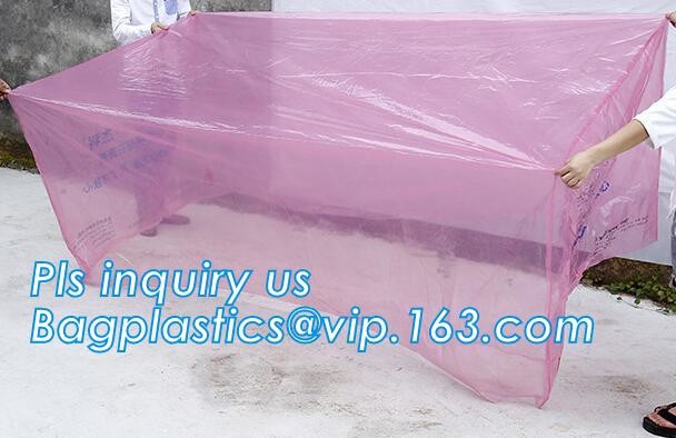 Customized Square Bottom or Side Guesst Plastic Protective Pallet Covers, 4 Mil Dust proof Clear Pallet Covers, BAGPLAST