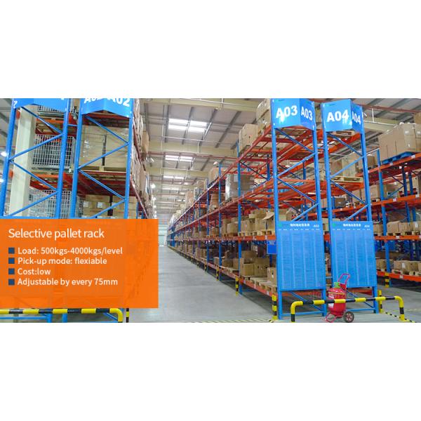 1500-12000mm Height Warehouse Rack Heavy Duty Pallet Racking System with Pallet Supporter