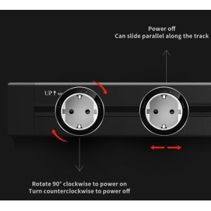 China Removable Household Kitchen Rail Track Power Socket Surface Mounted wholesale