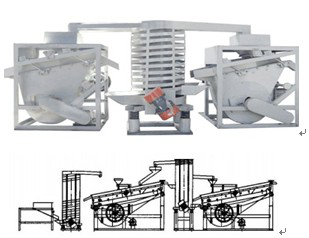 High Efficiency Almond Shell Cracking Machine , Almond Hulling Equipment