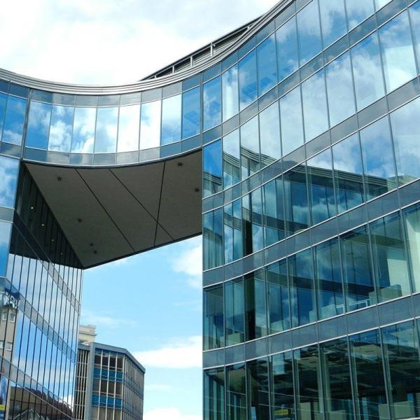 Aluminum Frame Curtain Wall 6mm-12mm Clear Glass Curtain Wall