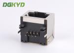 1x1 Right Angle 8p8c RJ45 shielded Connector without internal transformer