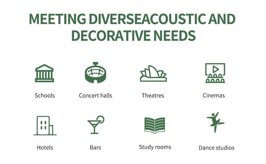 Multi Function Hall 3D Acoustic Panel Heat Insulation And Eco Friendly