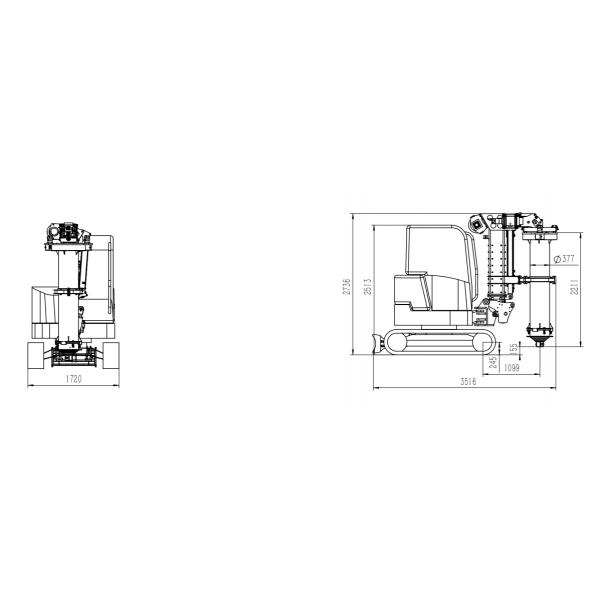 TR10 Rotary Drilling Rig with 10kNm Torque and 800mm Hole Diameter