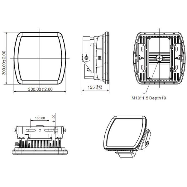 Explosion proof gas station light 40W 60W 80W 120W