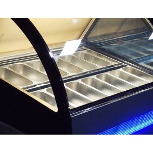380L Capacity Ice Cream Showcase Freezer With Digital Temp.Controller