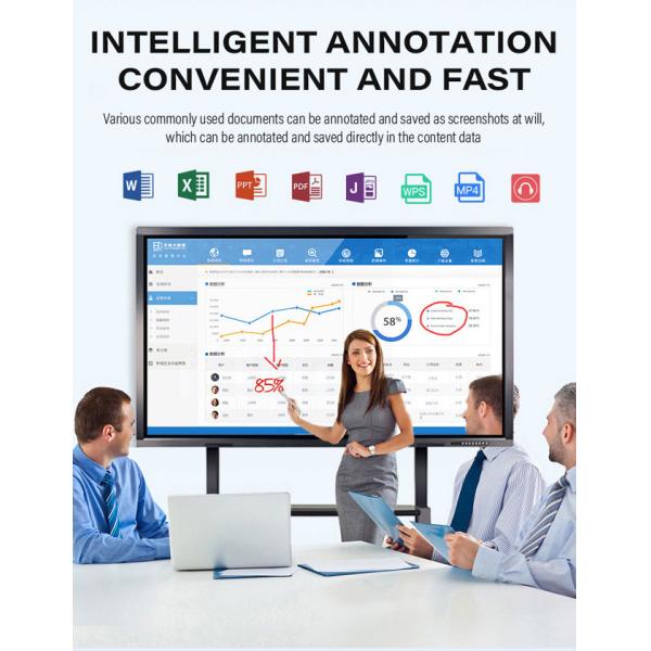 60 Inch Conference Interactive Flat Panel Interactive Whiteboard For Meeting