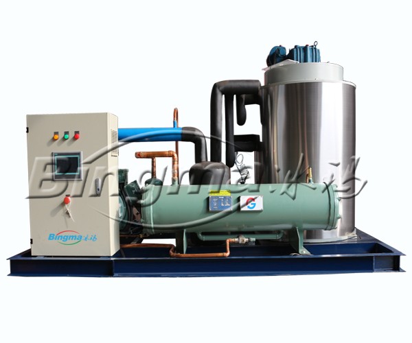 2T/24H Industrial Ice Flake Making Machine for Fishing Copper Plated Nickel Ice Mold