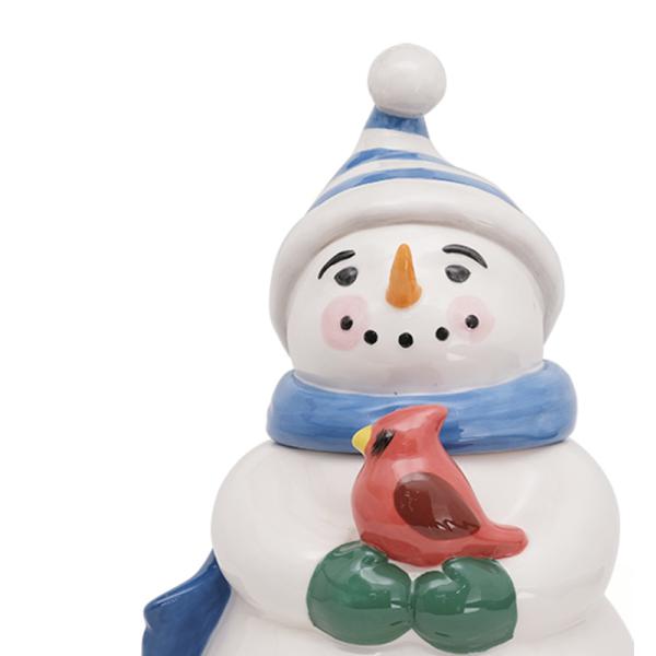 Ceramic Storage Jars With Lids Christmas Holiday Kitchen Coffee Tea Cookie Gift Ceramic Canister Jar 3D Handpainting
